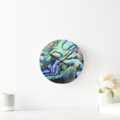 Abalone shell green blue paua ronde klok (Huis)
