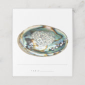 Abalone Shell Groene Waterverf Strand Bruiloft Plaatskaartje (Buitenkant ongevouwen)