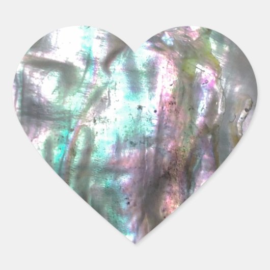 Abalone Shell Hart Sticker (Voorkant)