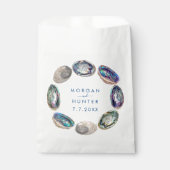 Abalone Shell Kleurrijke Waterverf Strand Bruiloft Bedankzakje (Voorkant)