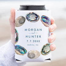 Abalone Shell Kleurrijke Waterverf Strand Bruiloft