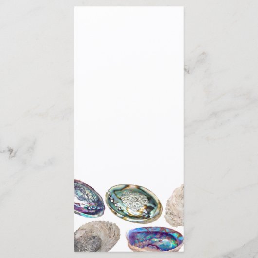 Abalone Shell Kleurrijke Waterverf Strand Bruiloft Menu (Achterkant)