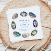 Abalone Shell Kleurrijke Waterverf Strand Bruiloft Servet