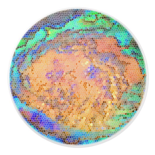 Abalone Shell Pattern Bright Tegel Mosaic Keramische Knop (Voorkant)