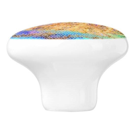 Abalone Shell Pattern Bright Tegel Mosaic Keramische Knop (Zijkant)