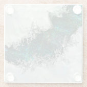 Abalone Shell Pearl and Silver 1 Glazen Onderzetter (Achterkant)