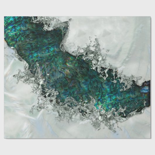 Abalone Shell Pearl en Silver 1 Cadeaupapier (Vlak)