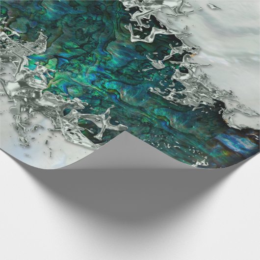 Abalone Shell Pearl en Silver 1 Cadeaupapier (Hoek)