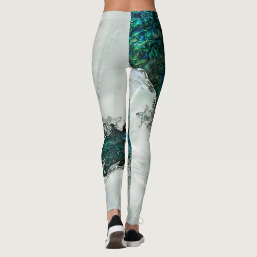 Abalone Shell Pearl en Silver 1 Leggings (Achterkant)