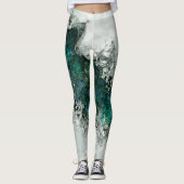 Abalone Shell Pearl en Silver 1 Leggings (Voorkant)