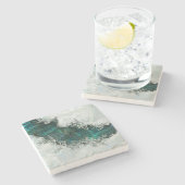 Abalone Shell Pearl en Silver 1 Stenen Onderzetter (Zijkant)