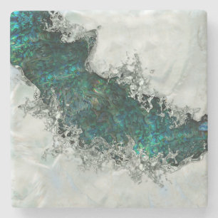 Abalone Shell Pearl en Silver 1 Stenen Onderzetter