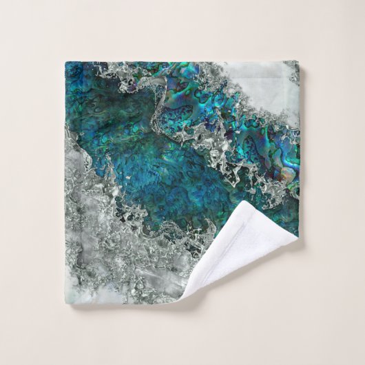 Abalone Shell Pearl en Silver 2 Bad Handdoek (Wasdoekje)