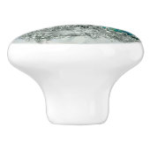 Abalone Shell Pearl en Silver 2 Keramische Knop (Zijkant)