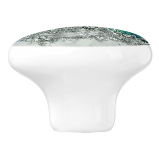 Abalone Shell Pearl en Silver 2 Keramische Knop (Zijkant)