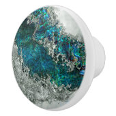 Abalone Shell Pearl en Silver 2 Keramische Knop (Rechts)