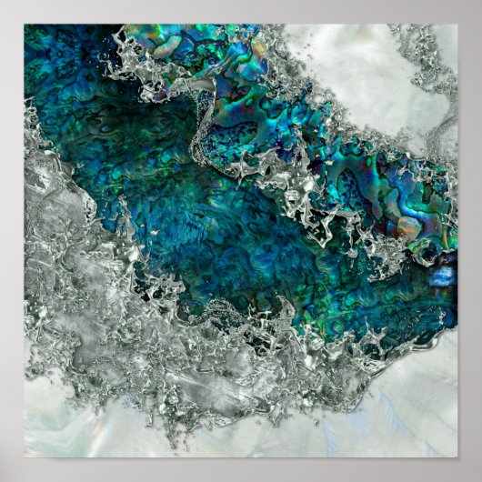 Abalone Shell Pearl en Silver 2 Poster (Voorkant)