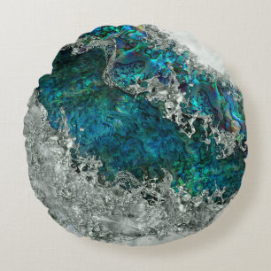 Abalone Shell Pearl en Silver 2 Rond Kussen