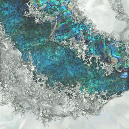 Abalone Shell Pearl en Silver 2 Sticker (Voorkant)