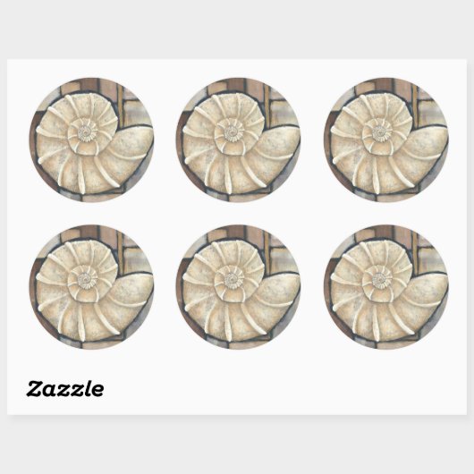 Abalone Shell Ronde Sticker (Vel)