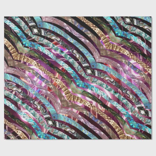 Abalone Shell Scallop 3D roze Cadeaupapier (Vlak)