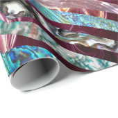 Abalone Shell Scallop 3D roze Cadeaupapier (Rol Hoek)
