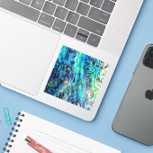 Abalone shell sticker (Laptop met iPhone)