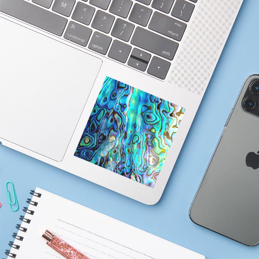 Abalone shell sticker (Laptop met iPhone)