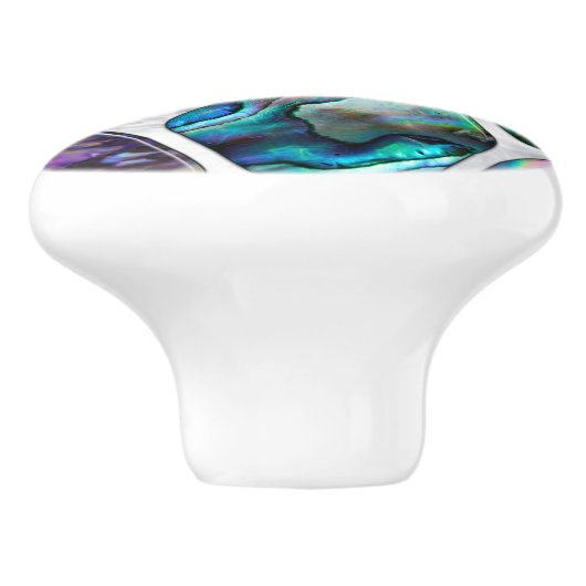Abalone shell textuur - Cellen collage N1 Keramische Knop (Zijkant)