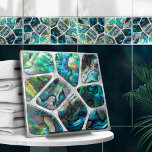 Abalone shell textuur - Cellen collage N1 Tegeltje<br><div class="desc">Deze prachtige tegel maakt deel uit van mijn Abalone Dream collectie. Gebruik het alleen of in combinatie met andere tegels om een verbluffende look in de badkamer of tegel te creëer - accentmozaïek achter de mixer of badkuip bijvoorbeeld, of gebruik ze voor ambachten - betegelde tafel of tegel spiegel lijst....</div>