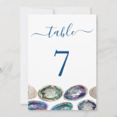 Abalone Shell Trouwtafel Nummer Kaarten (Voorkant)