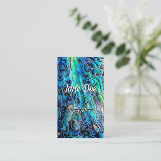 Abalone shell visitekaartje (Staand voorkant)