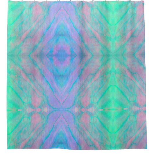 Abalone Shell Waterverf Moeder van Pearl Stone Douchegordijn (Voorkant)