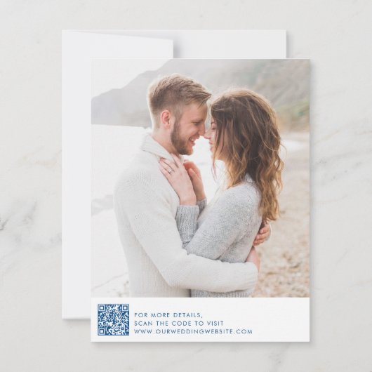 Abalone Shell Waterverf Strand Bruiloft Save The Date (Achterkant)