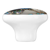 Abalone uil keramische knop (Zijkant)