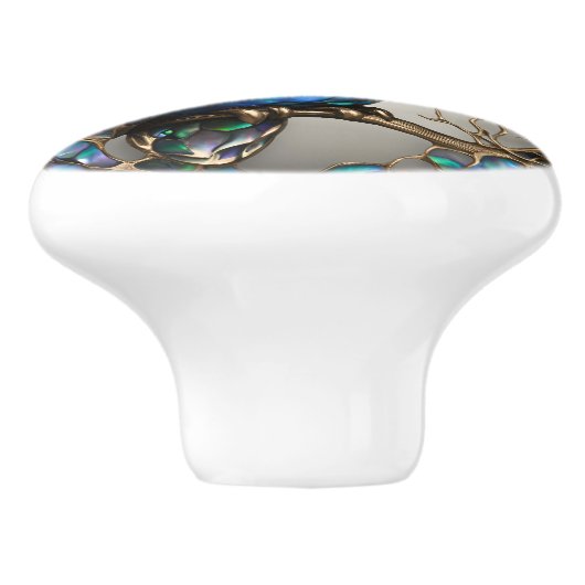 Abalone uil keramische knop (Zijkant)