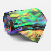 Abalone zeeschelp natuur ontwerp stropdas (Opgerold)