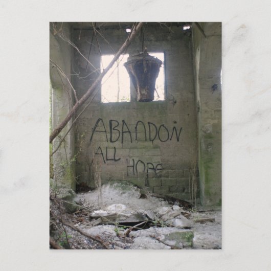 Abandon All Hope Briefkaart (Voorkant)