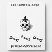 "ABANDON ALL HOPE" Plaque Fotoplaat (Voorkant)