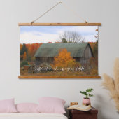 Abandon Old Rustic Barn Autumn Boerderij Scene Hangend Wandkleed (Slaapkamer)