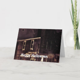 Abandoned House Halloween Kaart