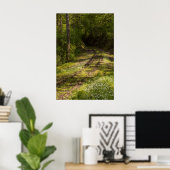 Abandoned Railroad In A Forest Poster (Thuiskantoor)