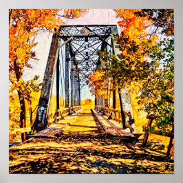 Abandoned RR Tressel Truckee River Poster