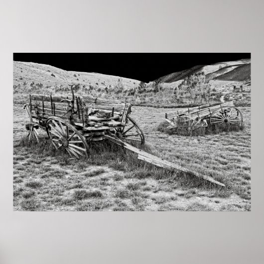 ABANDONED WAGONS VAN BANNACK MONTANA GHOST TOWN POSTER (Voorkant)