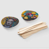 ABANICO FRIDA KAHLO HANDWAAIER (Niet-gemonteerd)