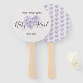 Abanico Personalizado en Tonos Lilas  Handwaaier (Voorkant en achterkant)