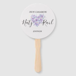 Abanico Personalizado en Tonos Lilas Handwaaier