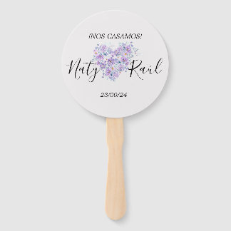 Abanico Personalizado en Tonos Lilas  Handwaaier