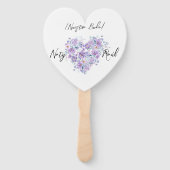 Abanico Personalizado en Tonos Lilas Handwaaier (Achterkant)