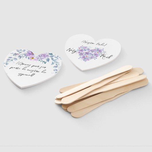Abanico Personalizado en Tonos Lilas Handwaaier (Niet-gemonteerd)